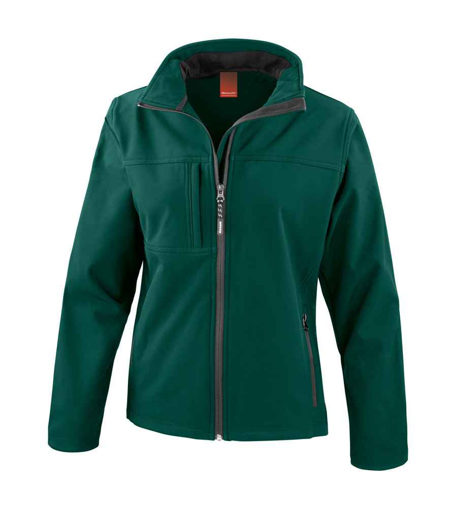 Result Ladies Classic Soft Shell Jacket | Bottle Green - Lancashire Teamwear