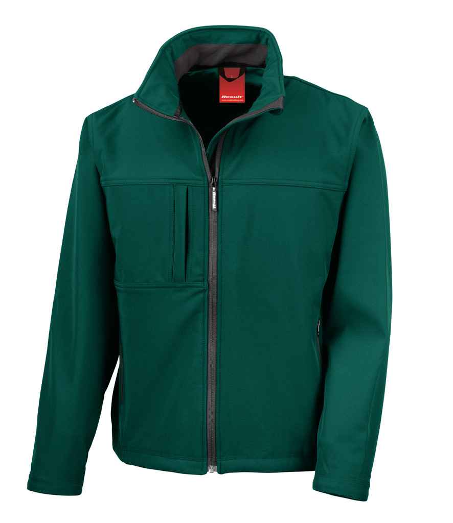 Result Classic Soft Shell Jacket | Bottle Green - Lancashire Teamwear