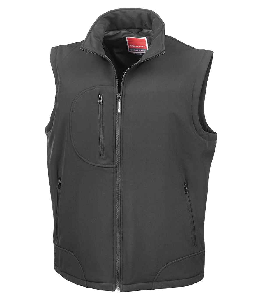 Result Soft Shell Bodywarmer | Black/Black Gilet - Lancashire Teamwear