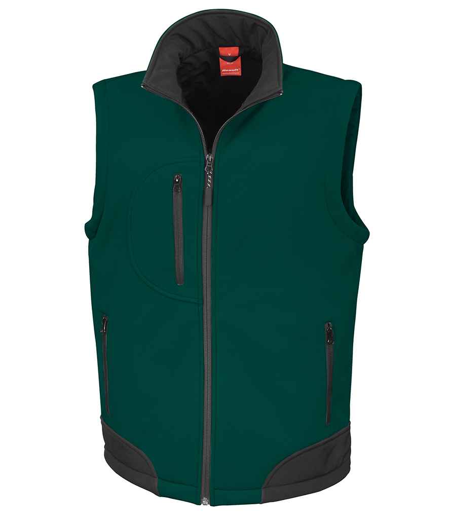 Result Soft Shell Bodywarmer | Bottle Green/Black Gilet - Lancashire Teamwear