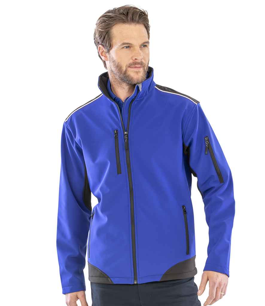 Result Work-Guard Ripstop Soft Shell Jacket | Royal Blue/Black - Lancashire Teamwear