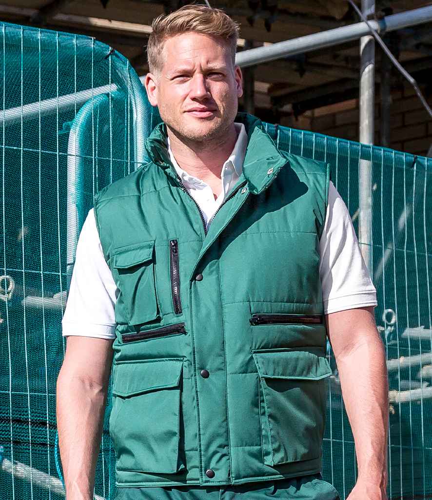Result Work-Guard Lance Bodywarmer | Bottle Green Gilet - Lancashire Teamwear