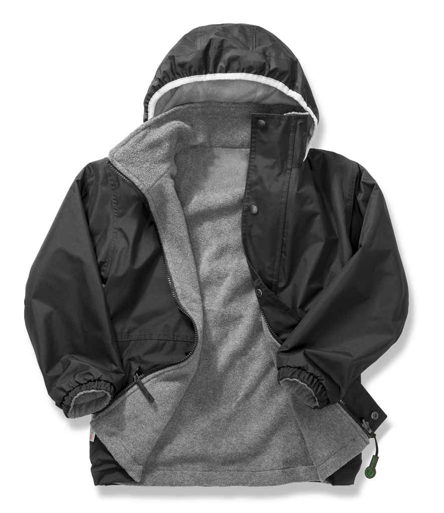 Result Kids/Youths Fleece Lined StormDri 4000 Jacket | Black/Grey - Lancashire Teamwear