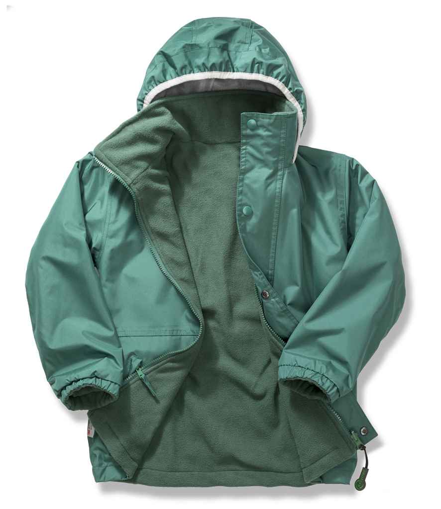 Result Kids/Youths Fleece Lined StormDri 4000 Jacket | Bottle Green/Bottle Green - Lancashire Teamwear