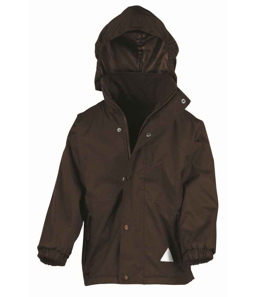 Result Kids/Youths Fleece Lined StormDri 4000 Jacket | Brown/Brown - Lancashire Teamwear