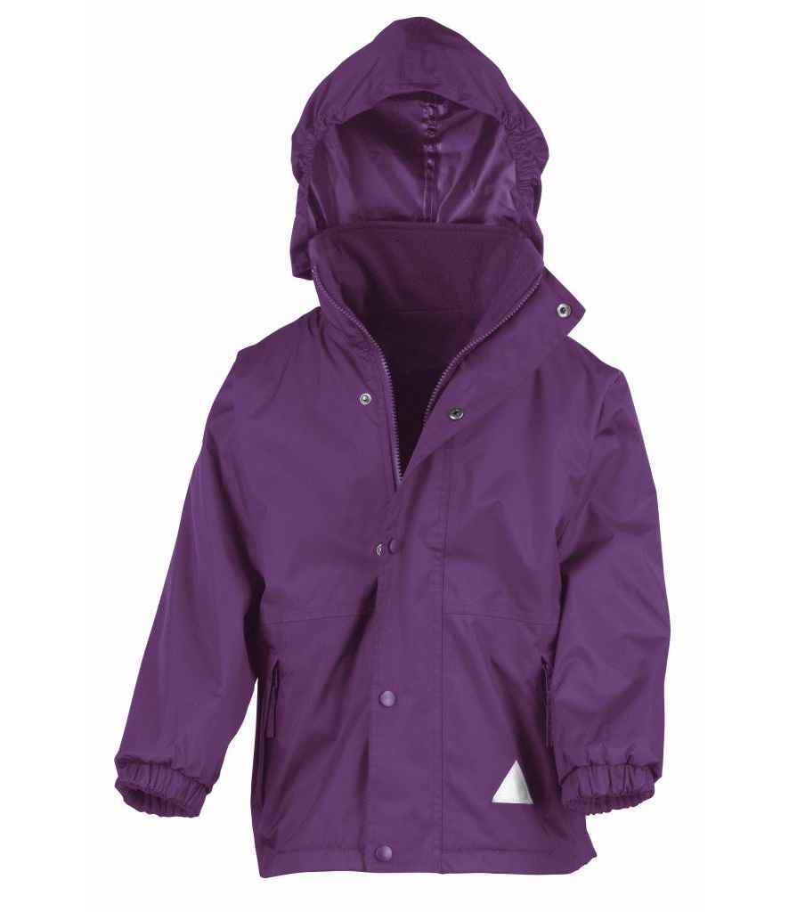Result Kids/Youths Fleece Lined StormDri 4000 Jacket | Purple/Purple - Lancashire Teamwear