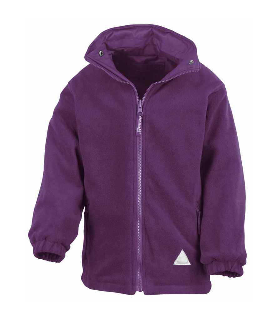 Result Kids/Youths Fleece Lined StormDri 4000 Jacket | Purple/Purple - Lancashire Teamwear
