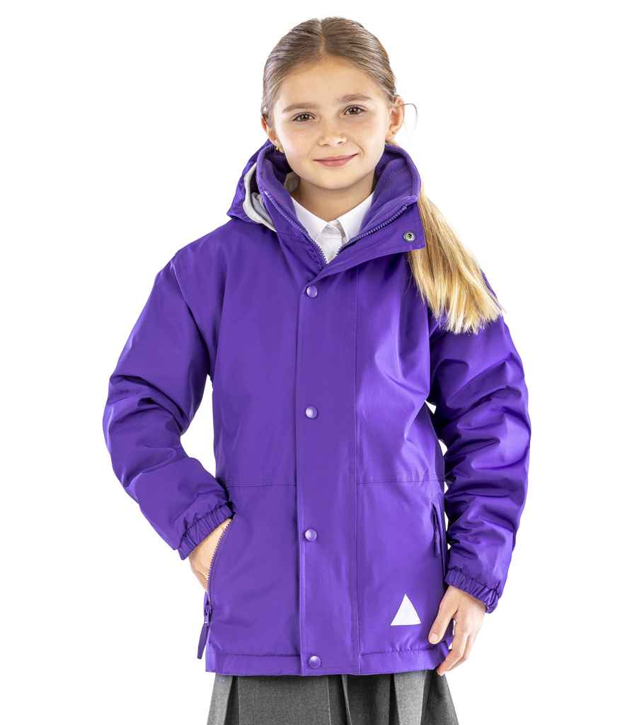 Result Kids/Youths Fleece Lined StormDri 4000 Jacket | Purple/Purple - Lancashire Teamwear