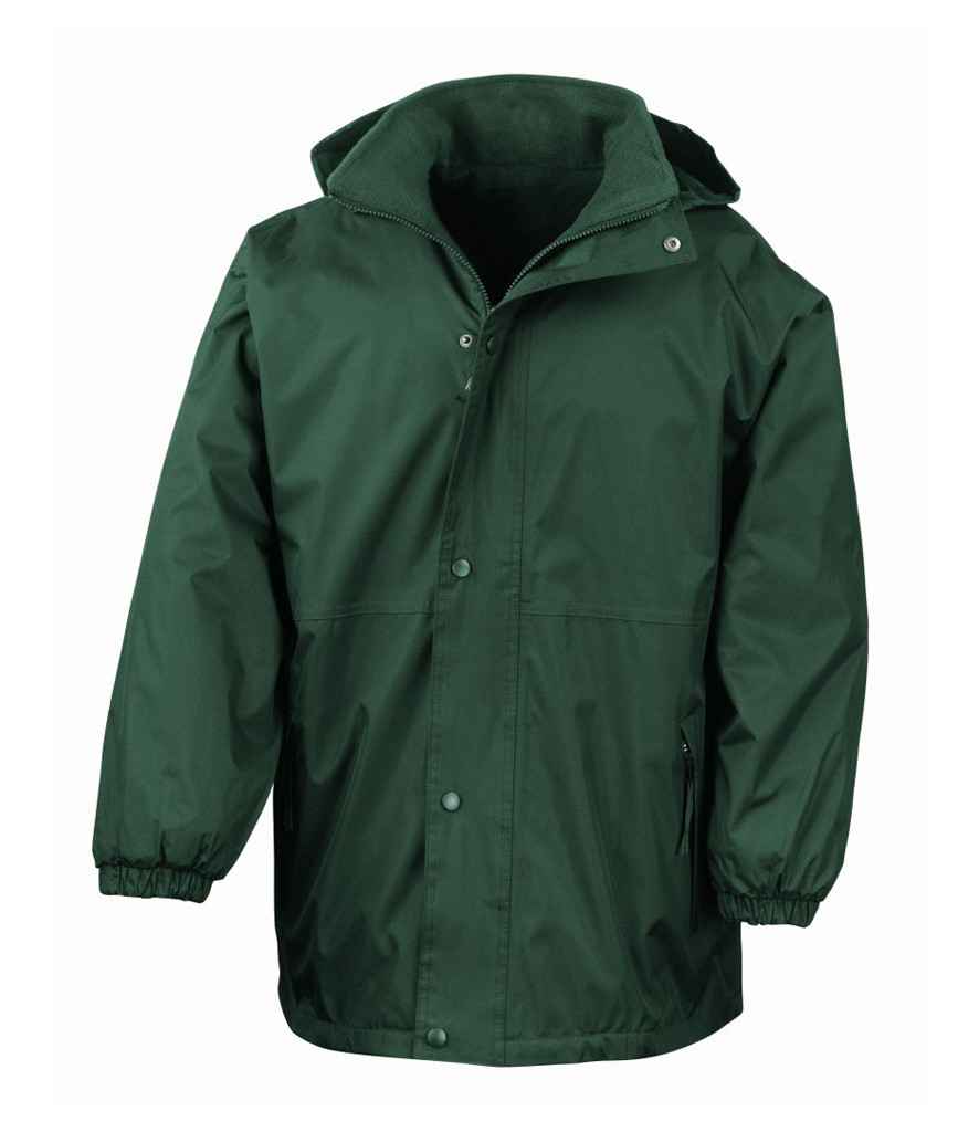 Result Fleece Lined StormDri 4000 Waterproof Jacket | Bottle Green/Bottle Green - Lancashire Teamwear