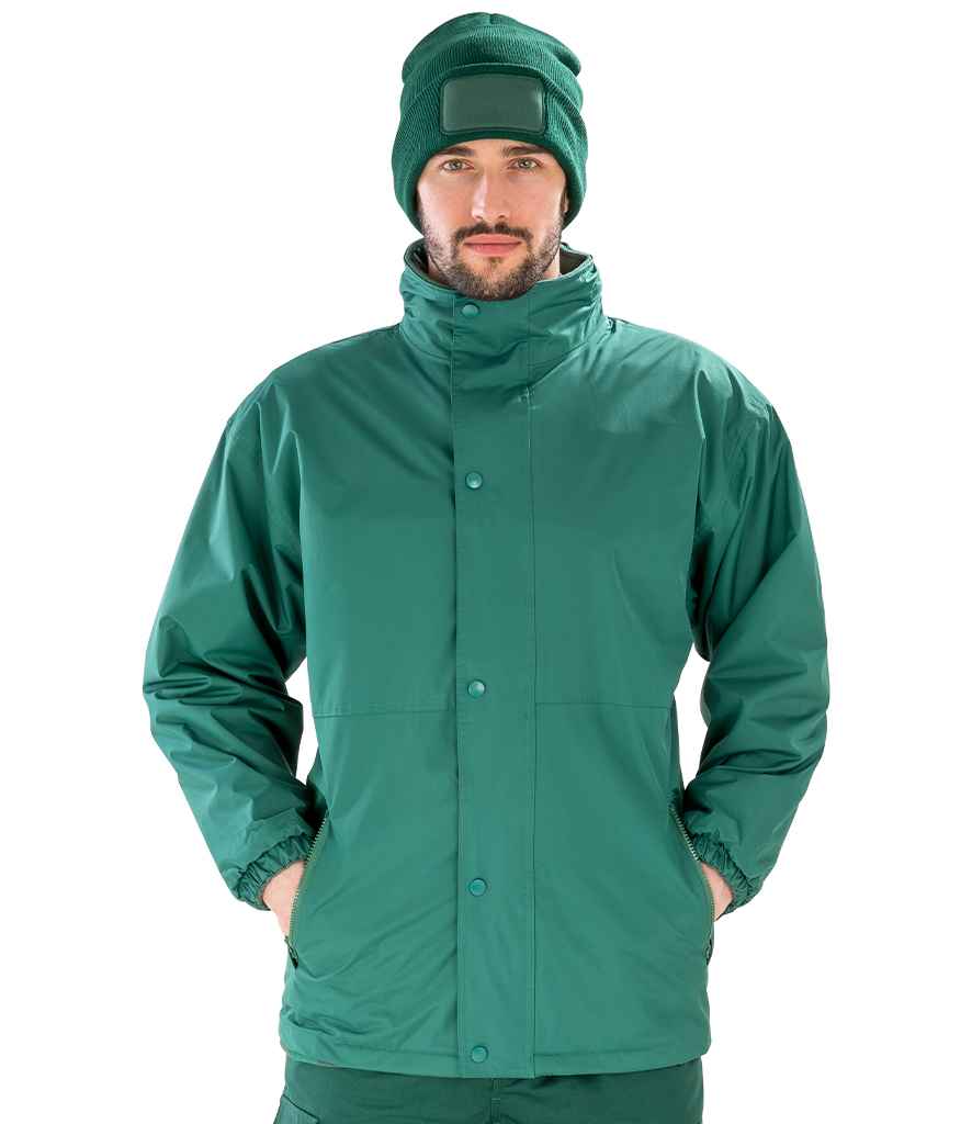 Result Fleece Lined StormDri 4000 Waterproof Jacket | Bottle Green/Bottle Green - Lancashire Teamwear