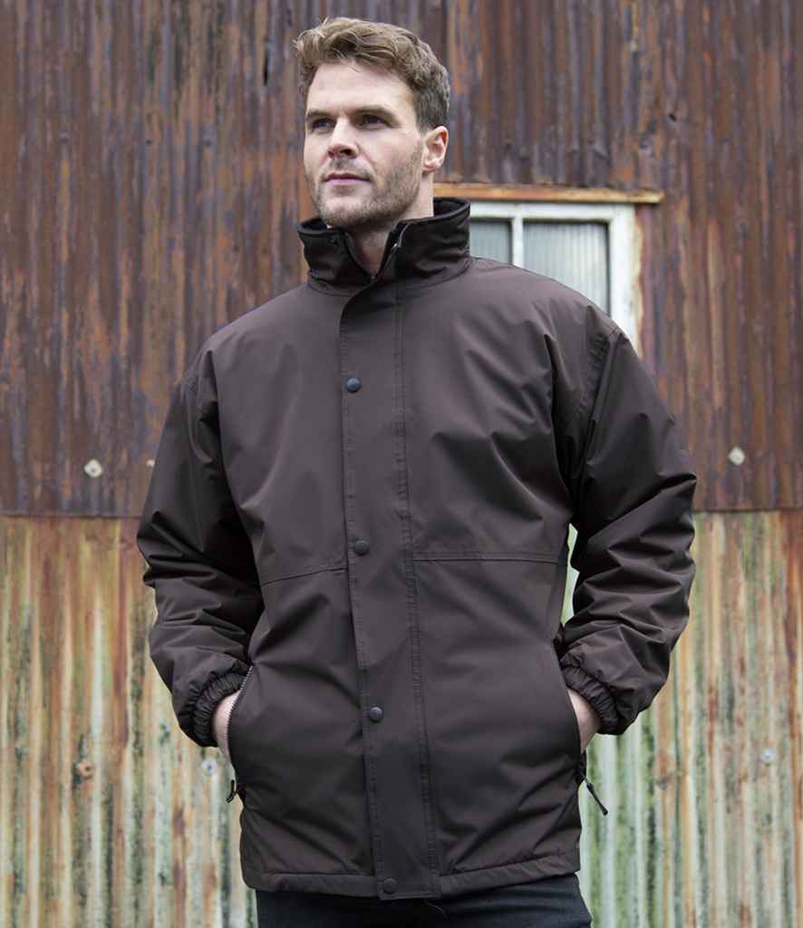 Result Fleece Lined StormDri 4000 Waterproof Jacket | Brown/Brown - Lancashire Teamwear