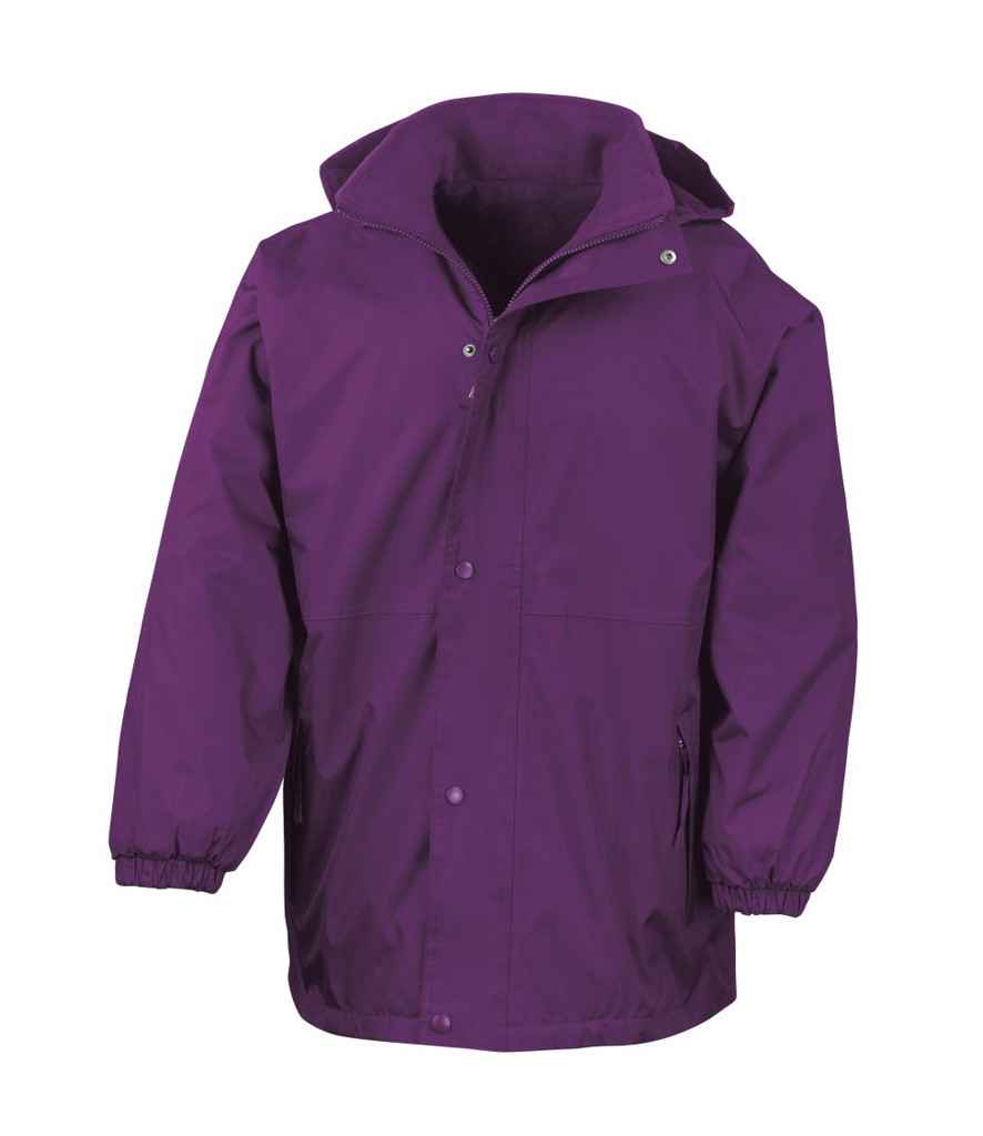 Result Fleece Lined StormDri 4000 Waterproof Jacket | Purple/Purple - Lancashire Teamwear