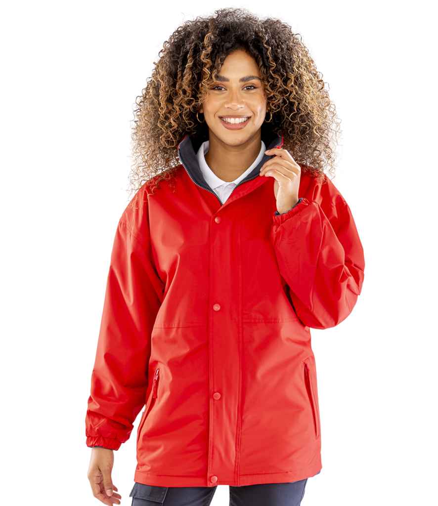 Result Fleece Lined StormDri 4000 Waterproof Jacket | Red/Navy - Lancashire Teamwear