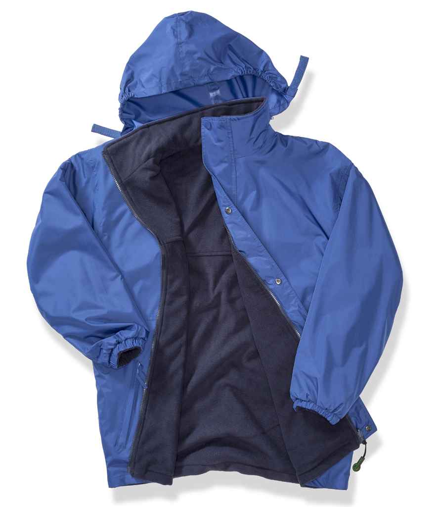 Result Fleece Lined StormDri 4000 Waterproof Jacket | Royal Blue/Navy - Lancashire Teamwear