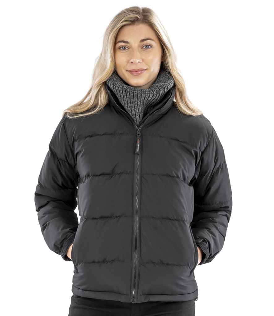 Result Genuine Recycled Ladies Holkham Down Feel Jacket | Black - Lancashire Teamwear