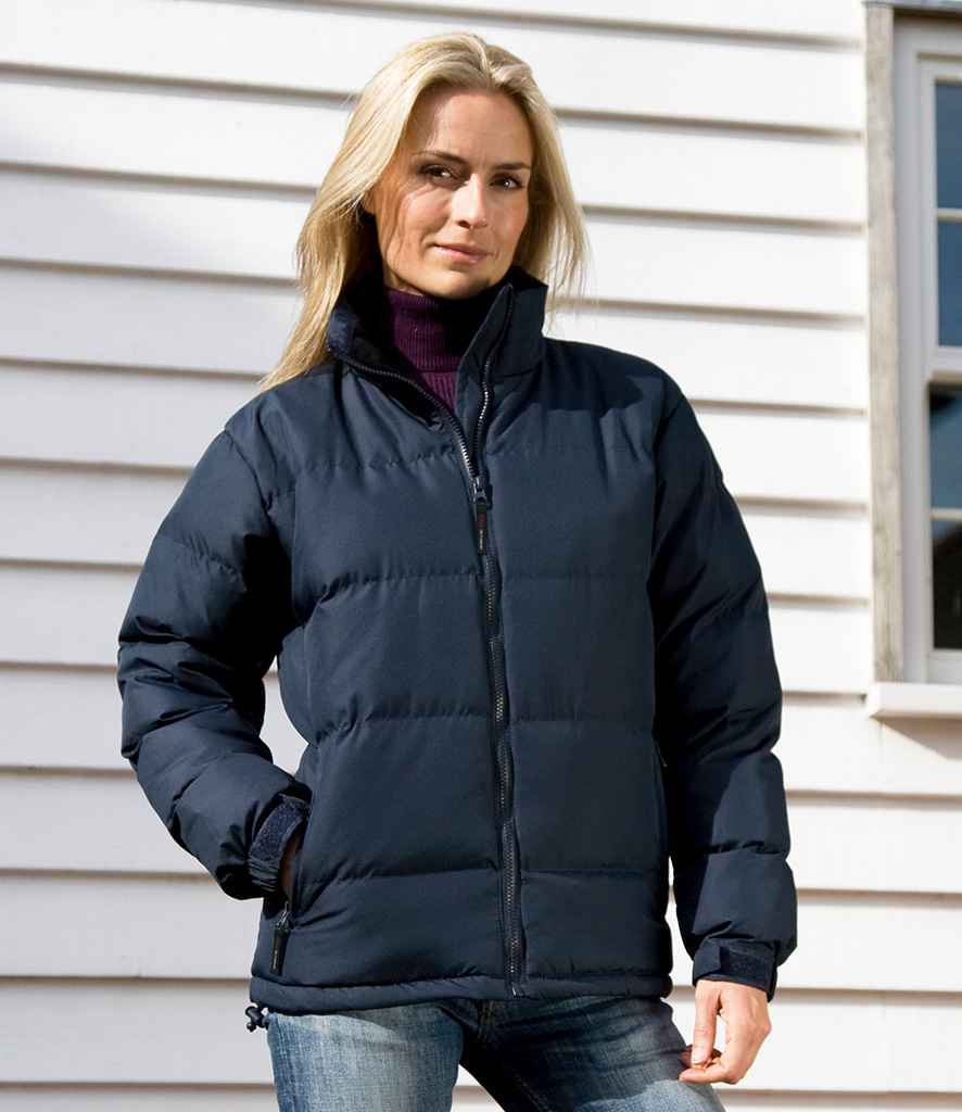 Result Genuine Recycled Ladies Holkham Down Feel Jacket | Navy - Lancashire Teamwear