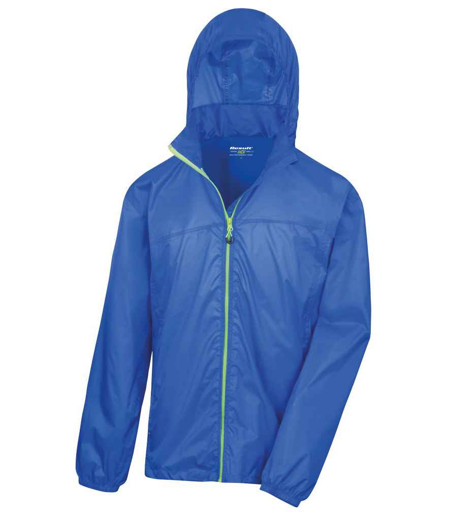 Result Urban HDi Quest Stowable Jacket | Royal Blue/Lime Green - Lancashire Teamwear