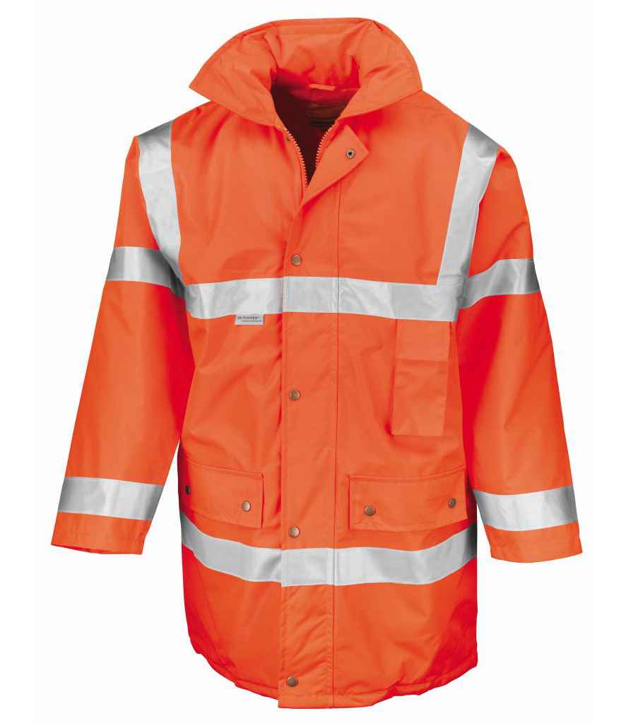 Result Safe-Guard Hi-Vis Safety Jacket | Orange - Lancashire Teamwear