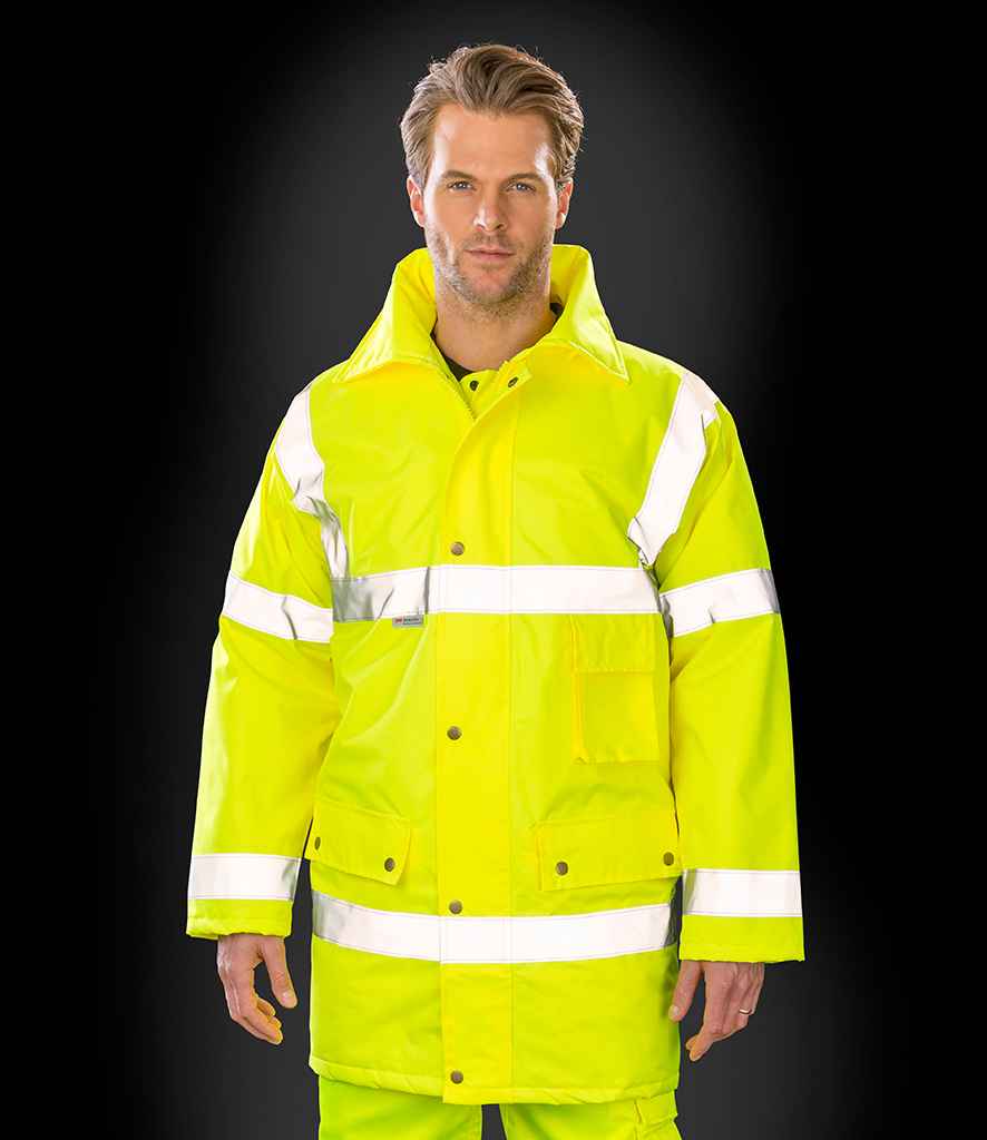 Result Safe-Guard Hi-Vis Safety Jacket | Yellow - Lancashire Teamwear