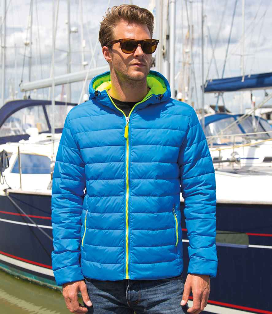 Result Urban Snow Bird Padded Jacket | Ocean Blue/Lime Green - Lancashire Teamwear