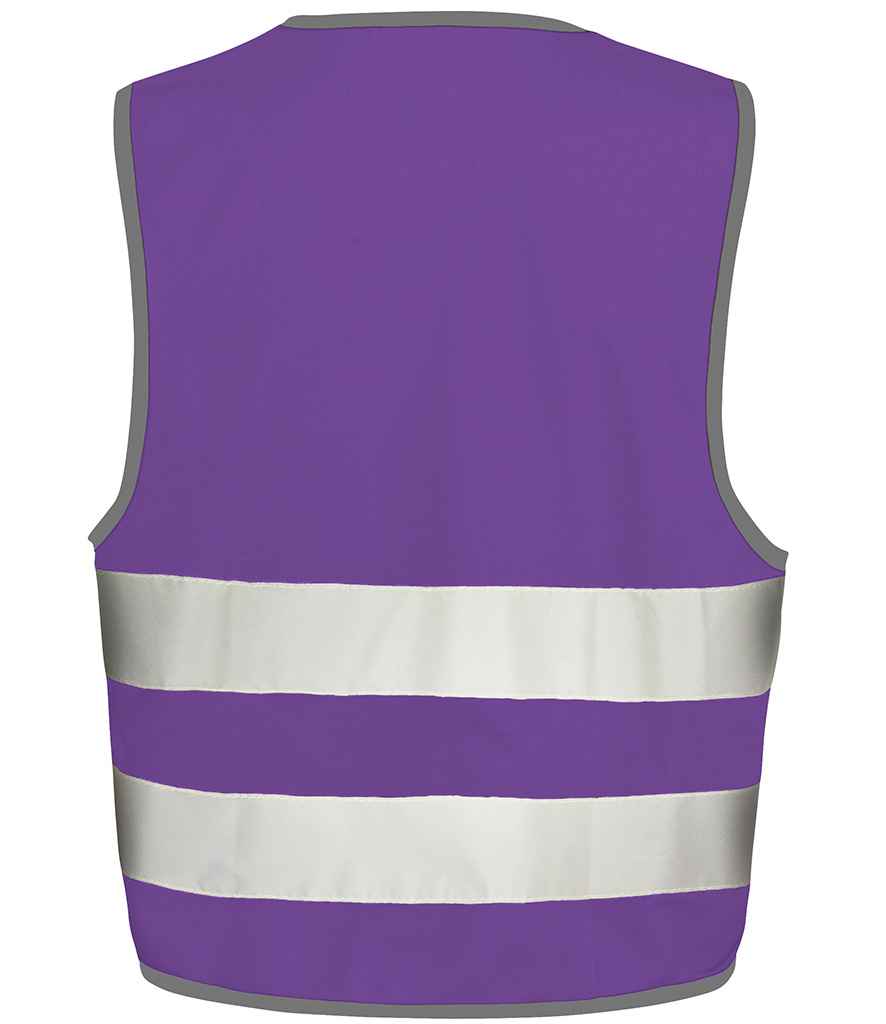 Result Core Kids Enhanced Vis Vest | Purple Waistcoat - Lancashire Teamwear