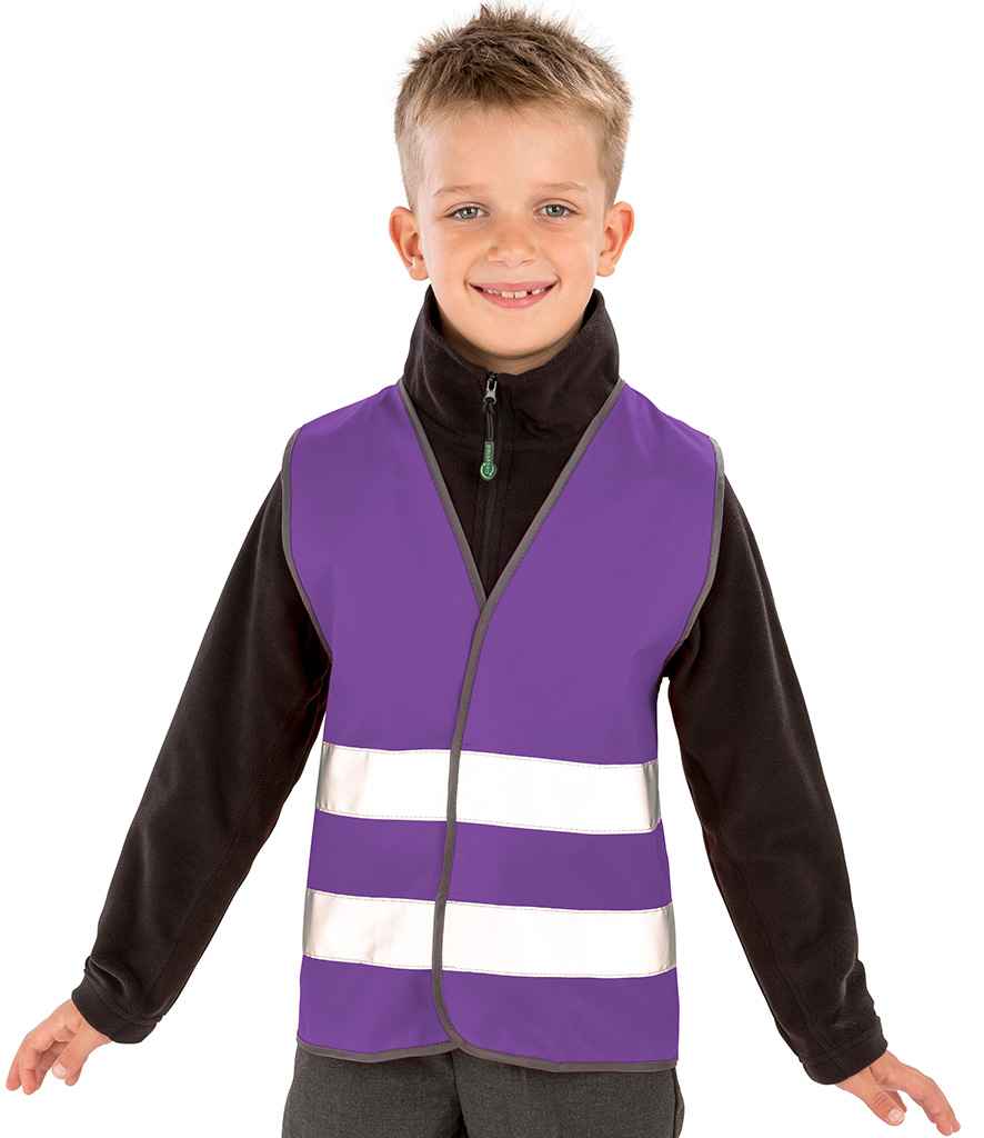 Result Core Kids Enhanced Vis Vest | Purple Waistcoat - Lancashire Teamwear