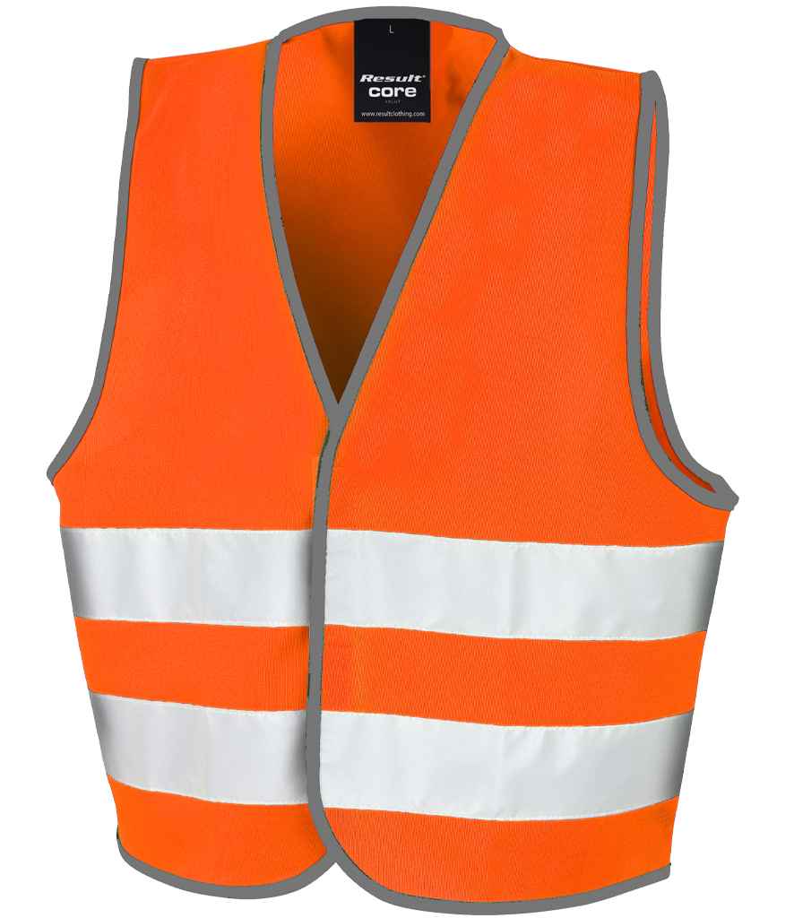 Result Core Kids Hi-Vis Safety Vest Fluorescent Orange