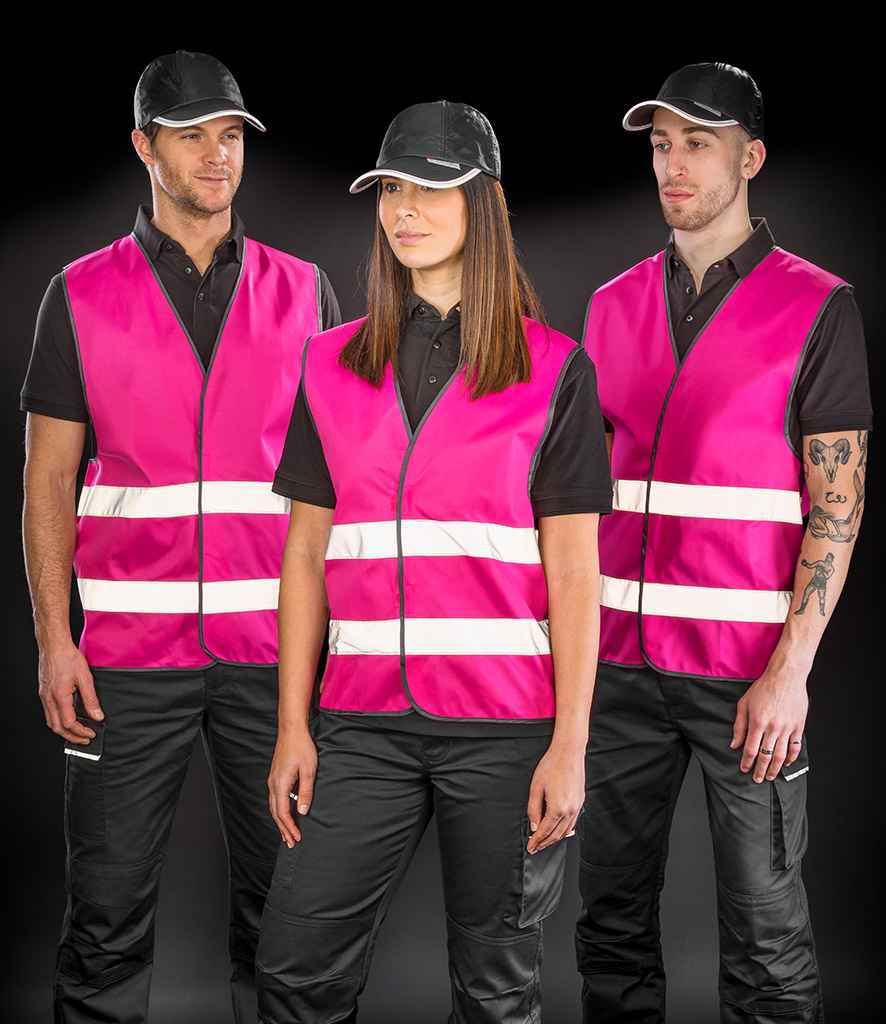Result Core Enhanced Vis Vest | Fluorescent Pink Waistcoat - Lancashire Teamwear