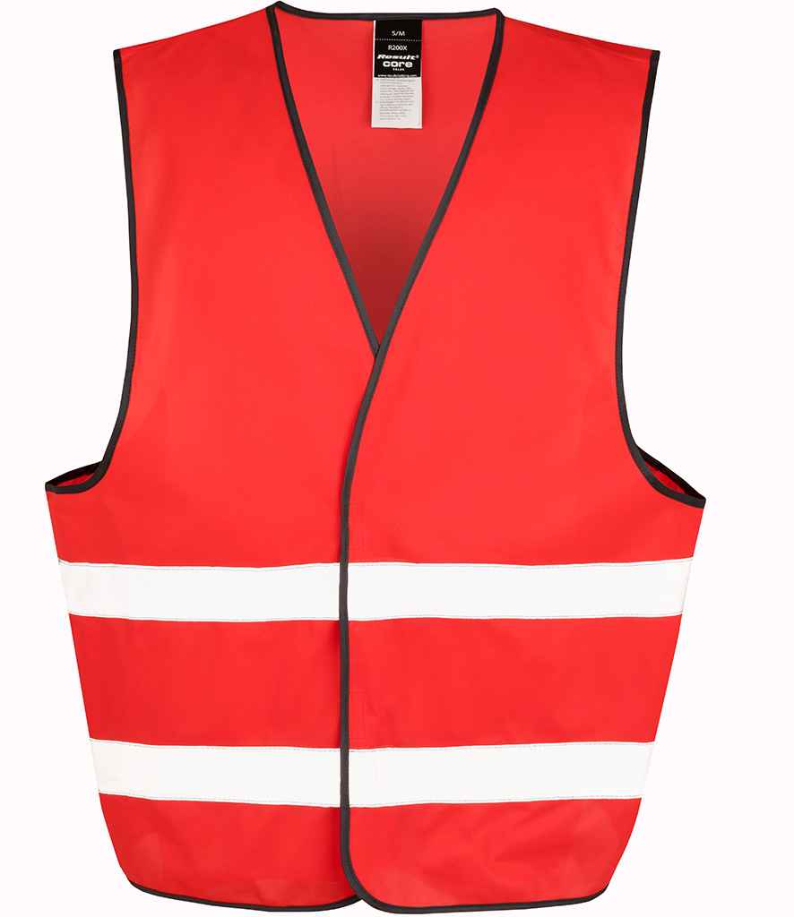 Result Core Enhanced Vis Vest | Red Waistcoat - Lancashire Teamwear