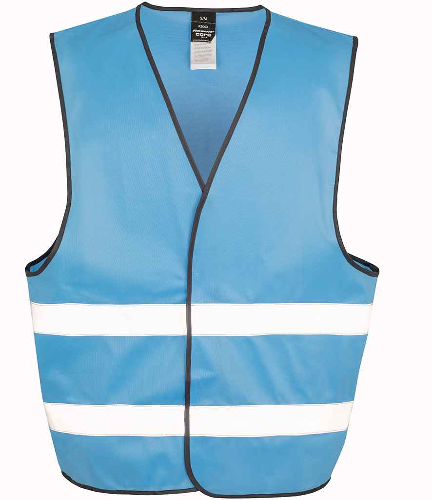 Result Core Enhanced Vis Vest | Sky Blue Waistcoat - Lancashire Teamwear