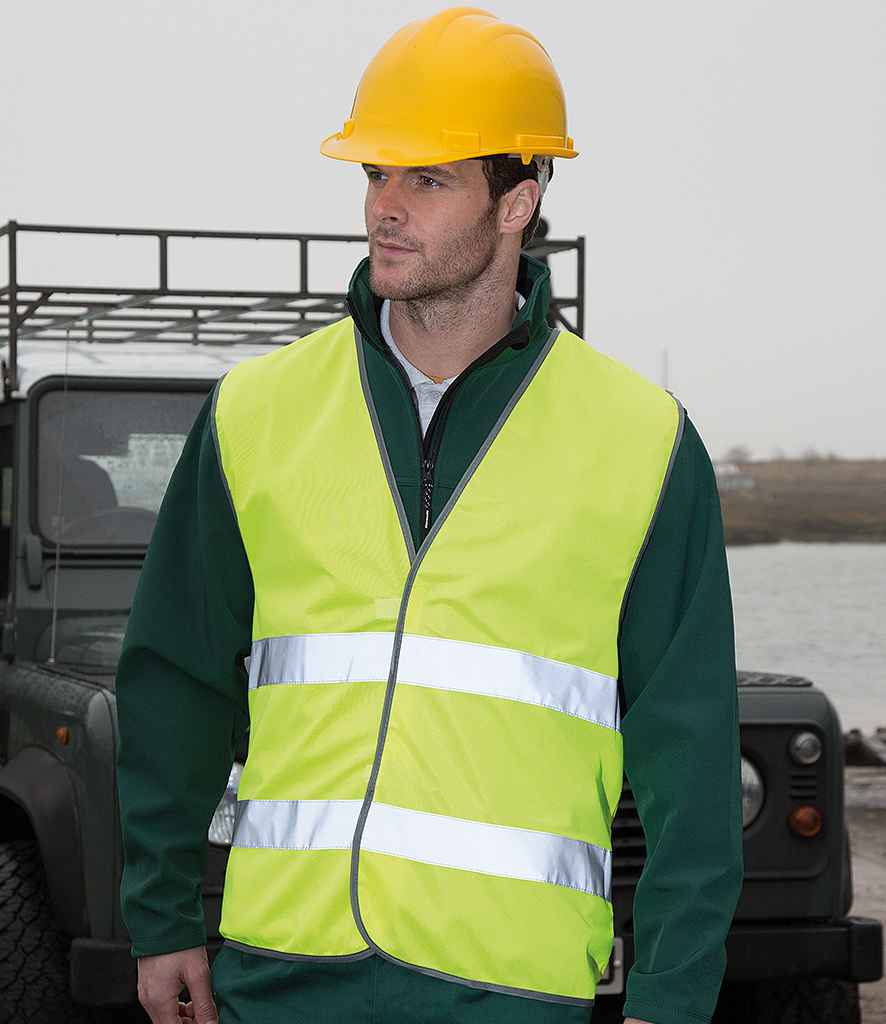 Result Core Motorist Hi-Vis Vest | Fluorescent Yellow Waistcoat - Lancashire Teamwear