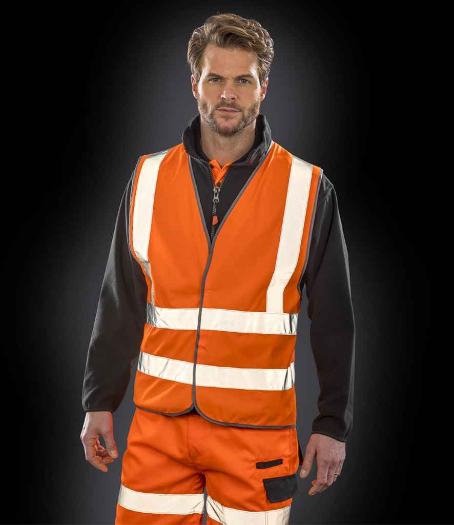 Result Core Hi-Vis Motorway Vest | Fluorescent Orange Waistcoat - Lancashire Teamwear