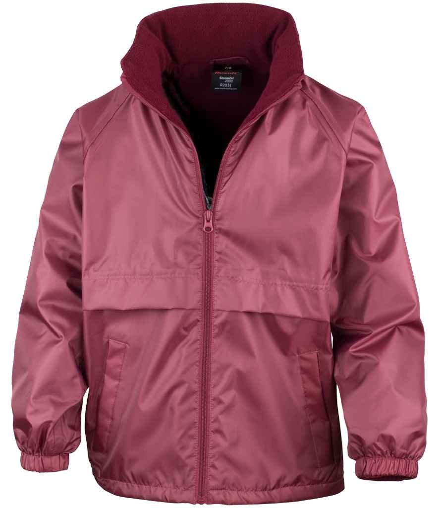 Result Core Kids Micro Fleece Lined Jacket | Burgundy - Lancashire Teamwear