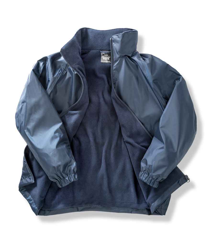 Result Core Kids Micro Fleece Lined Jacket | Navy - Lancashire Teamwear