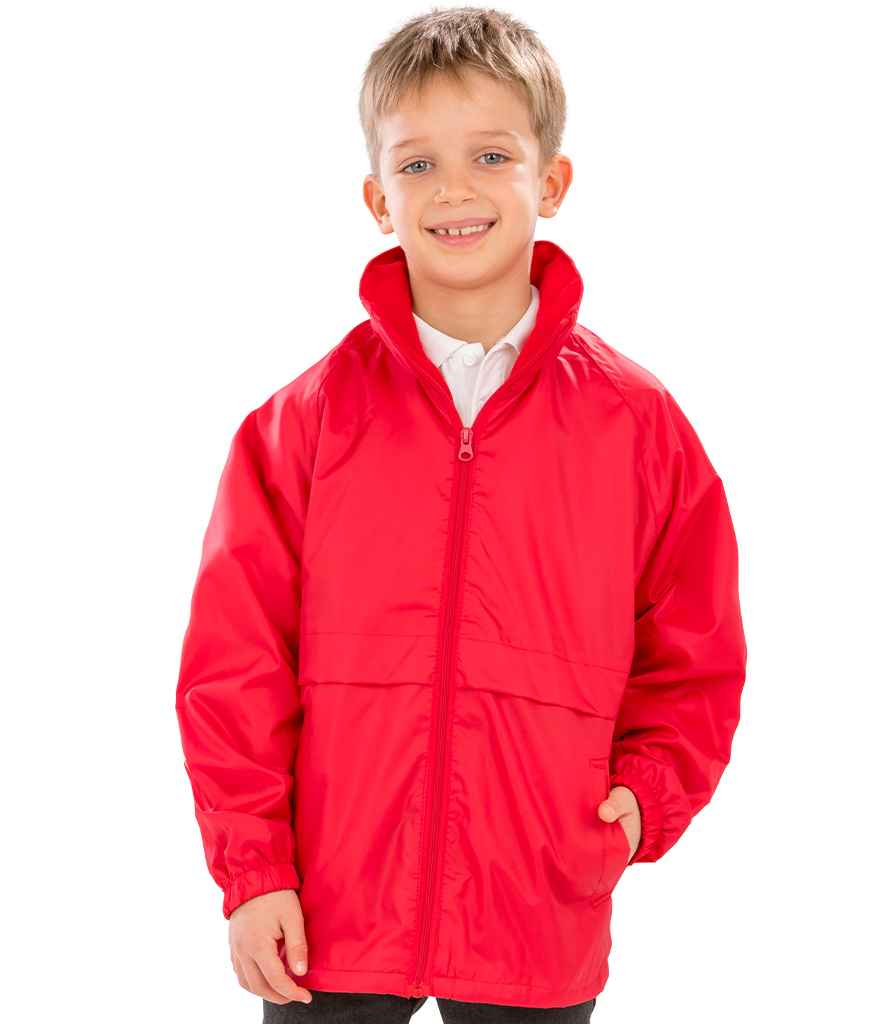 Result Core Kids Micro Fleece Lined Jacket | Red - Lancashire Teamwear