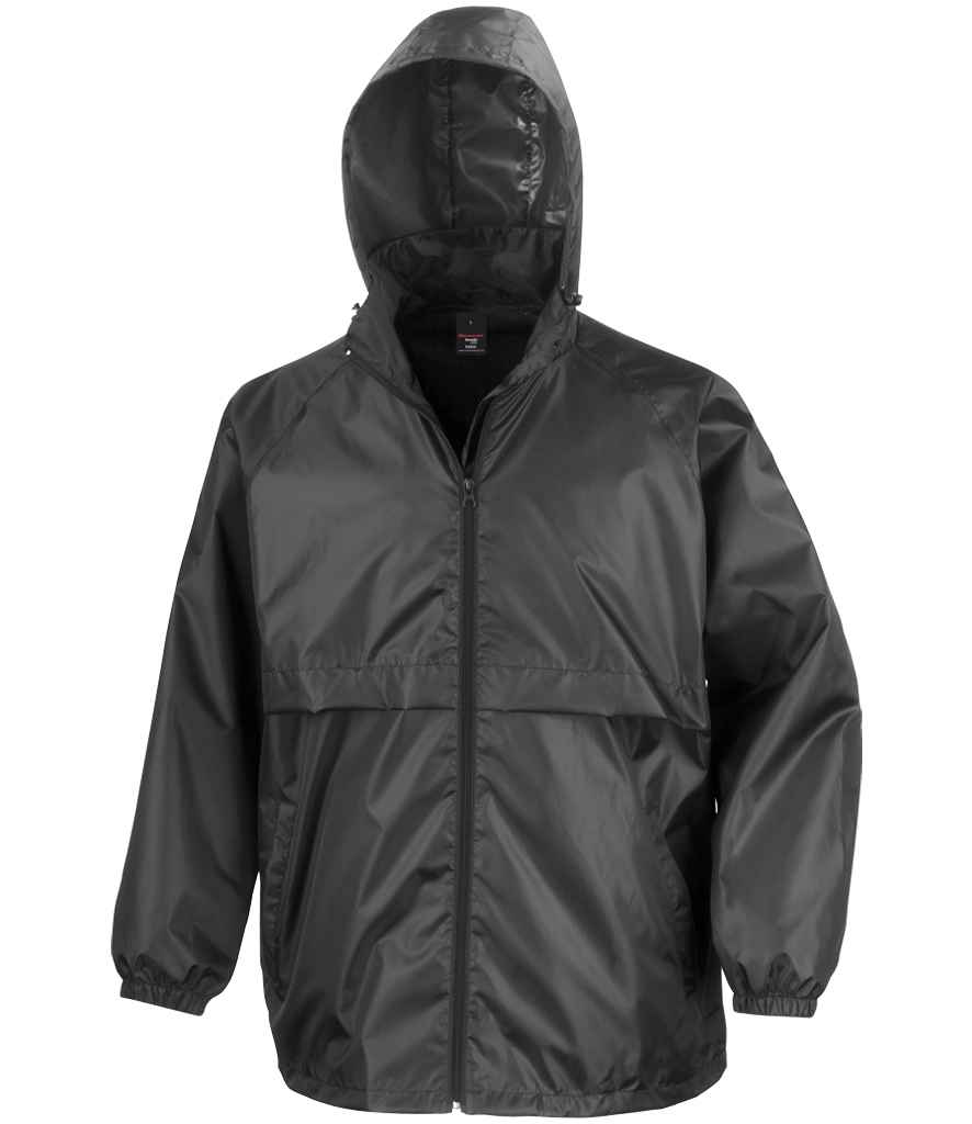 Result Core Lightweight Lined Waterproof Jacket | Black - Lancashire Teamwear