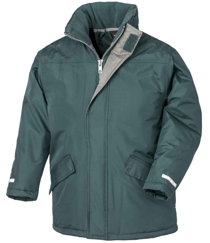 Result Core Kids Winter Parka Jacket | Bottle Green - Lancashire Teamwear