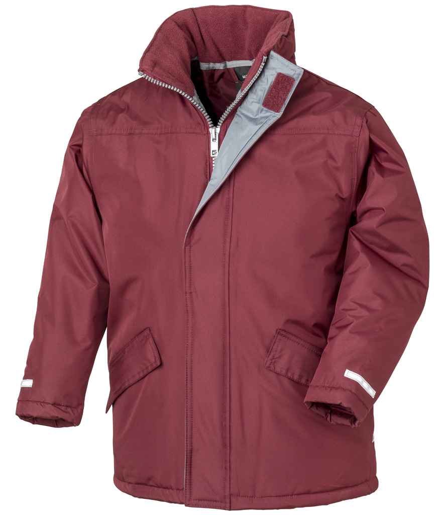 Result Core Kids Winter Parka Jacket | Burgundy - Lancashire Teamwear