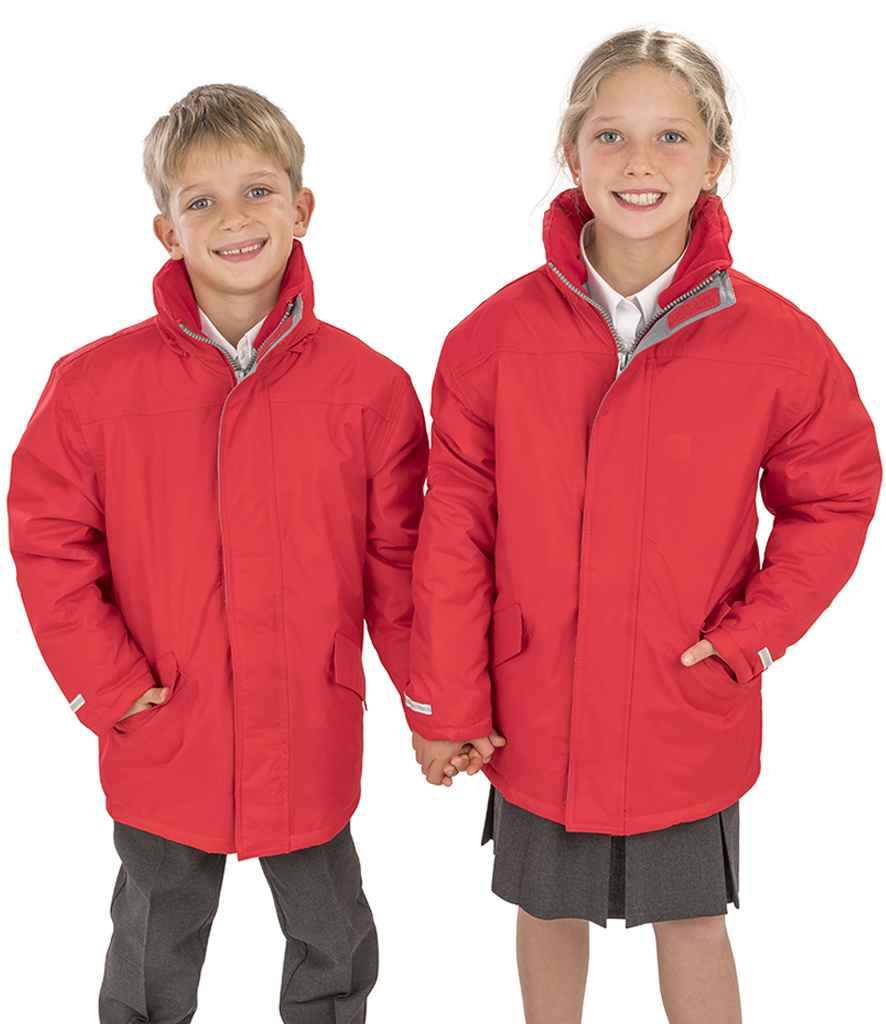 Result Core Kids Winter Parka Jacket | Red - Lancashire Teamwear
