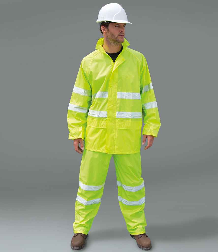 Result Safe-Guard Hi-Vis Waterproof Suit | Yellow All in One - Lancashire Teamwear
