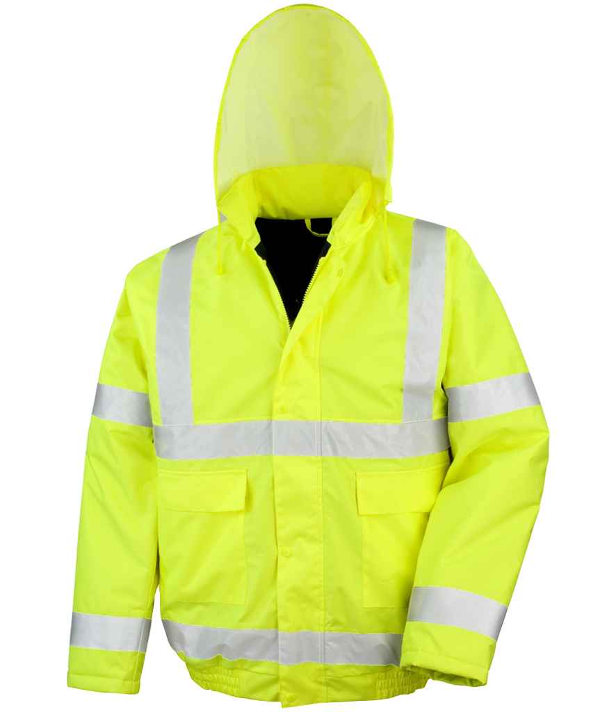 Result Core Hi-Vis Winter Blouson Jacket | Fluorescent Yellow - Lancashire Teamwear