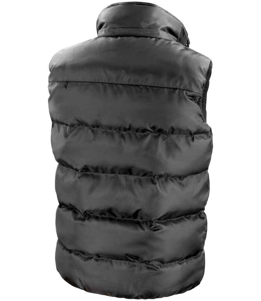 Result Core Nova Lux Padded Bodywarmer | Black Gilet - Lancashire Teamwear