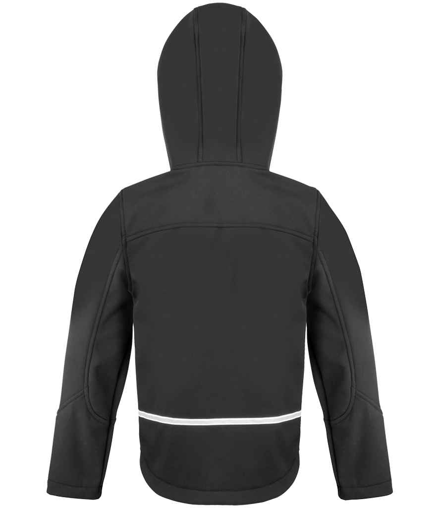 Result Core Kids TX Performance Hooded Soft Shell Jacket | Black/Grey - Lancashire Teamwear