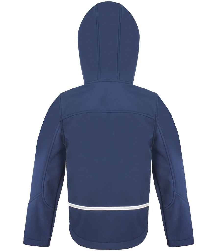 Result Core Kids TX Performance Hooded Soft Shell Jacket | Navy/Royal Blue - Lancashire Teamwear