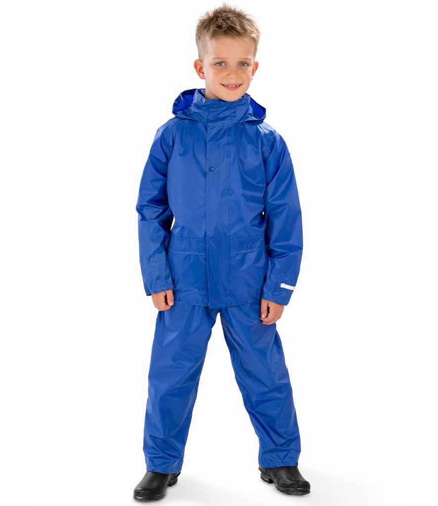 Result Core Kids Waterproof Rain Suit | Royal Blue All in One - Lancashire Teamwear
