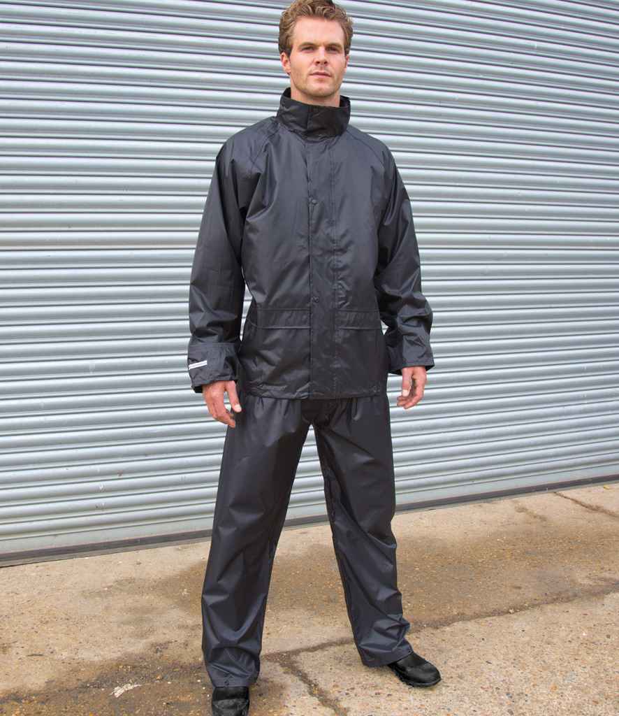 Result Core Rain Suit | Black All in One - Lancashire Teamwear