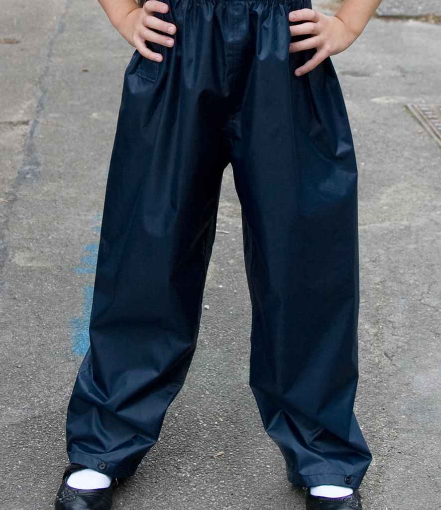 Result Core Kids Waterproof Overtrousers | Navy - Lancashire Teamwear