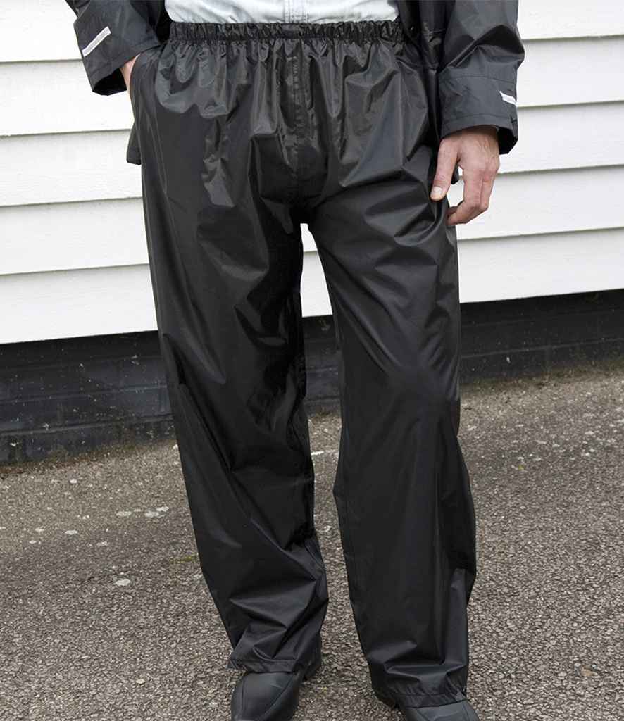 Result Core Waterproof Overtrousers | Black - Lancashire Teamwear