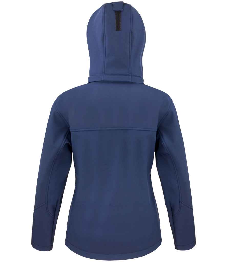 Result Core Ladies Hooded Soft Shell Jacket | Navy/Royal Blue - Lancashire Teamwear