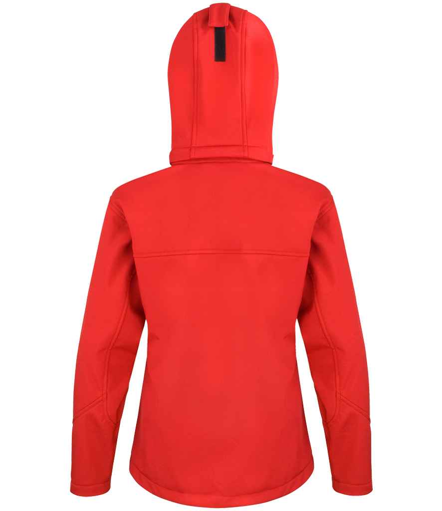 Result Core Ladies Hooded Soft Shell Jacket | Red/Black - Lancashire Teamwear
